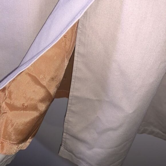 Vintage Beige Trench Coat With Faux Fur Lining 42 Inches - Picture 9 of 12